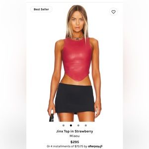 New Miaou Jinx top in strawberry